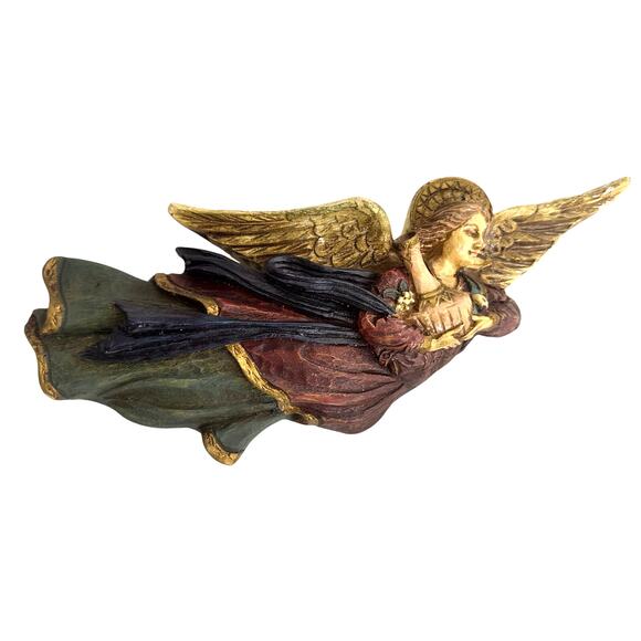 Vintage Holiday Paper Mache Hand Painted Angels in 3-D Wall Plaques - Picture 2 of 5